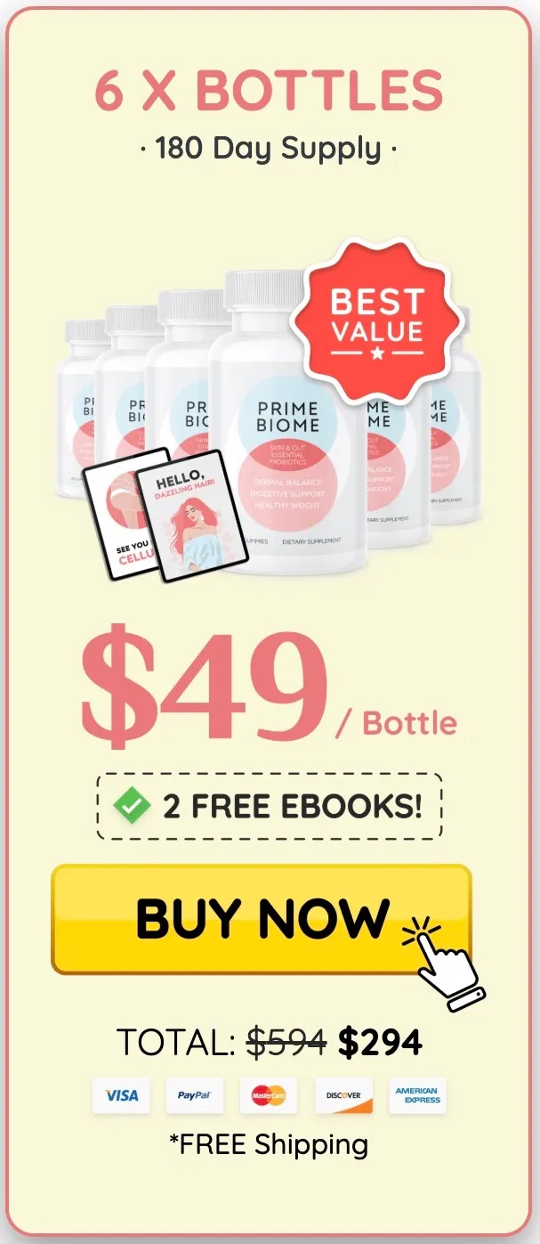 PrimeBiome Tonic 6 bottle